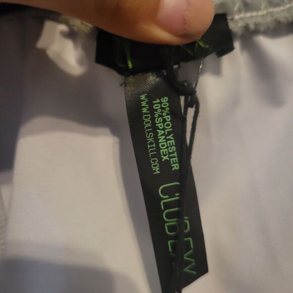 NWTs Club Exx Silver Metallic Harness Zip Up Tank Top Women's 1X Dolls Kill - Picture 14 of 15